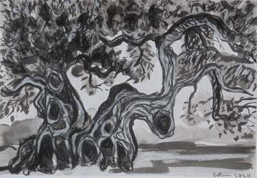 Картина под названием "The Recovered Olive…" - Kirsty Wain, Подлинное произведение искусства, Чернила