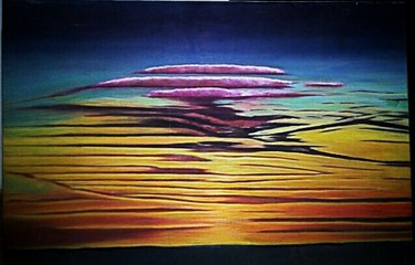 Painting titled "Atardecer" by Quisco, Original Artwork