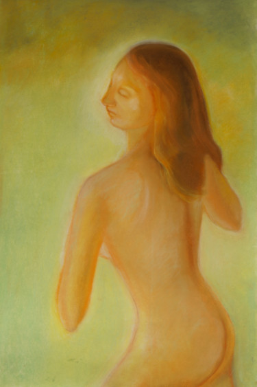 Pittura intitolato ""Светлое утро"" da Olesya Dudnik, Opera d'arte originale, Pastello