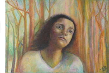 Картина под названием ""В лесу"" - Olesya Dudnik, Подлинное произведение искусства, Пастель