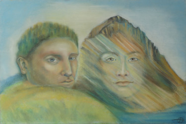 Картина под названием ""Партнеры"" - Olesya Dudnik, Подлинное произведение искусства, Пастель