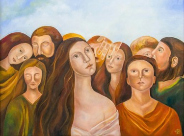 Painting titled ""Мария"" by Olesya Dudnik, Original Artwork, Oil