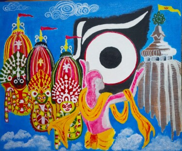 Картина под названием "Samarpan" - Kishore Bishoi, Подлинное произведение искусства, Акрил