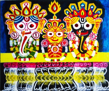 Schilderij getiteld "Gajanan Besha (Hati…" door Kishore Bishoi, Origineel Kunstwerk, Acryl