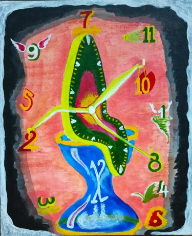 Painting titled "Space, Time & Matte…" by Kishore Bishoi, Original Artwork, Acrylic