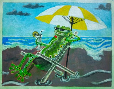 Painting titled "Have a Break (Vacat…" by Kishore Bishoi, Original Artwork, Acrylic