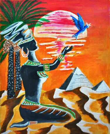 Painting titled "Africa Africa" by Kishore Bishoi, Original Artwork, Acrylic