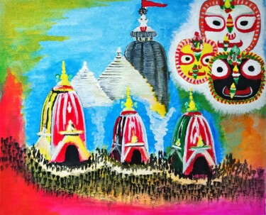 Malerei mit dem Titel "Jagabandhu- Friend…" von Kishore Bishoi, Original-Kunstwerk, Acryl