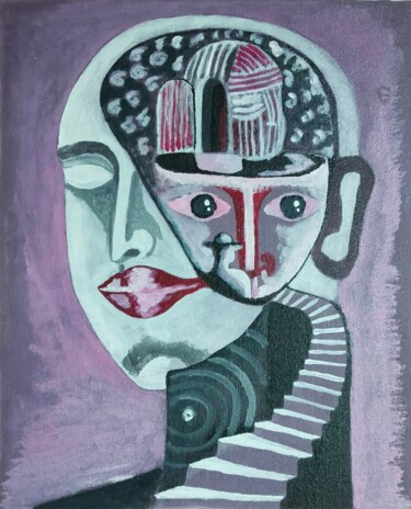 Painting titled "Happier Me 2" by Kishore Bishoi, Original Artwork, Acrylic