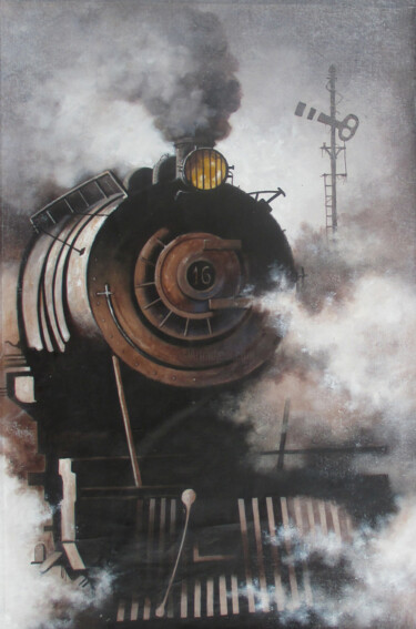 Painting titled "Nostalgia of Indian…" by Kishore Pratim Biswas, Original Artwork, Acrylic