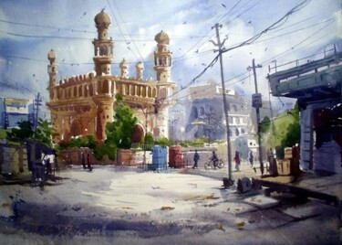 Malerei mit dem Titel "Hyderabad" von Kishore Singh, Original-Kunstwerk
