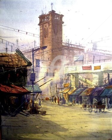 Painting titled "Calcatta,City of joy" by Kishore Singh, Original Artwork