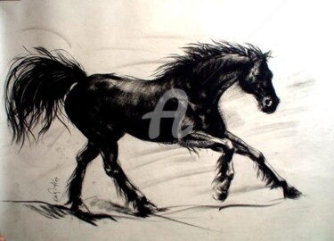 Painting titled "Horse00" by Kishore Singh, Original Artwork