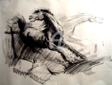 Painting titled "Horse12" by Kishore Singh, Original Artwork