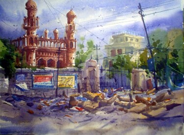 Painting titled "Hyderabad02" by Kishore Singh, Original Artwork