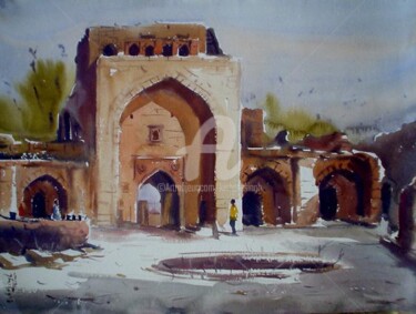 Pintura intitulada "Delhi03" por Kishore Singh, Obras de arte originais