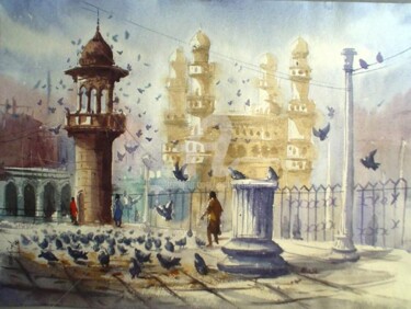 Painting titled "Hyderabad17" by Kishore Singh, Original Artwork