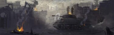 Digitale Kunst mit dem Titel "War" von Kishore Singh, Original-Kunstwerk