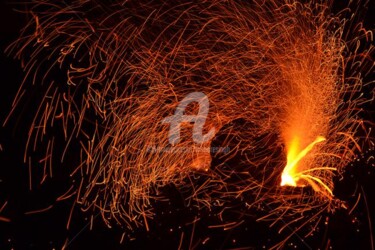 Photography titled "fire sparkles01" by Kishore Singh, Original Artwork