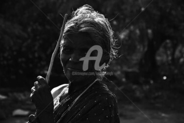 Photography titled "OldLady03" by Kishore Singh, Original Artwork