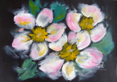 Картина под названием "Flowers of apple-tr…" - Natalia Кislitsa, Подлинное произведение искусства, Акрил
