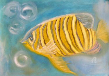 Картина под названием "тропическая рыбка" - Natalia Кislitsa, Подлинное произведение искусства, Масло