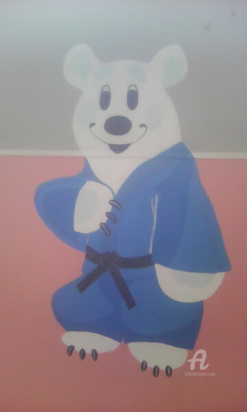 Peinture intitulée "A russian bear. Jud…" par Natalia Kislitsa, Œuvre d'art originale, Émail