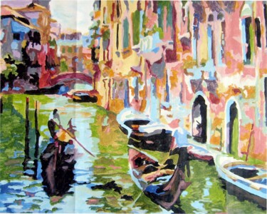 Картина под названием "Венеция. Импрессион…" - Natalia Кislitsa, Подлинное произведение искусства, Акрил