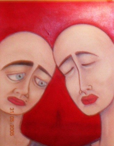 Peinture intitulée "No Love" par Cathy  Stevens & Thierry Berger, Œuvre d'art originale