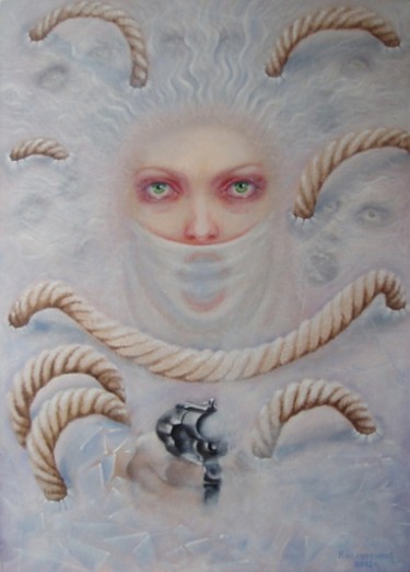 Картина под названием "Cry" - Svetlana Kislyachenko, Подлинное произведение искусства, Масло