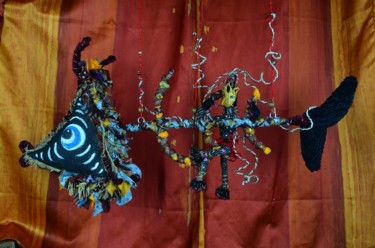 L'Amabié- oizö Art textile intitulée "L'Amabié- oizö" par Kitoo Calaudi, Œuvre d'art originale, Broderie