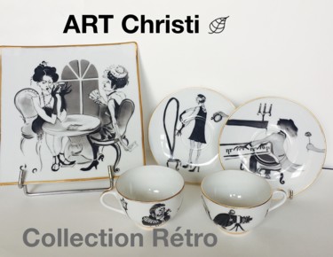 Картина под названием "Collection Rétro" - Christi, Подлинное произведение искусства