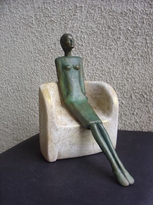 Sculpture titled "odpoczynek" by Krzysztof Kizlich, Original Artwork