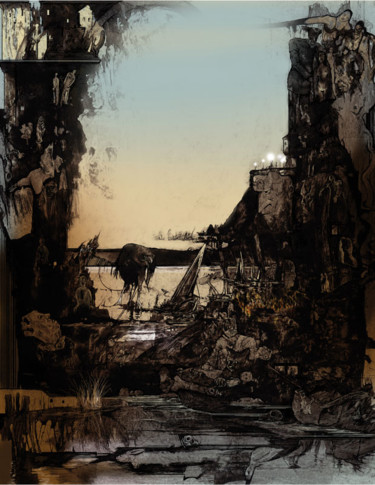 Incisioni, stampe intitolato "Grand Aigle" da Kizou Dumas, Opera d'arte originale, Pittura digitale