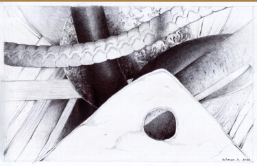 Desenho intitulada "Black to White #8" por Kkdzo, Obras de arte originais, Canetac de aerossol