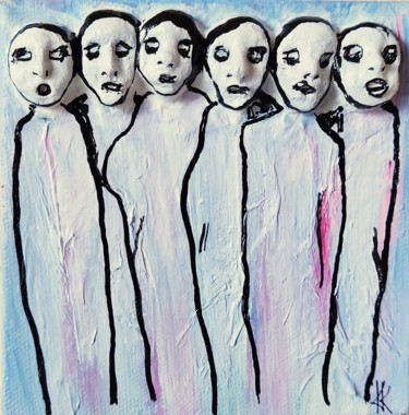 Картина под названием "Sidération" - Karine Krynicki, Подлинное произведение искусства, Глина