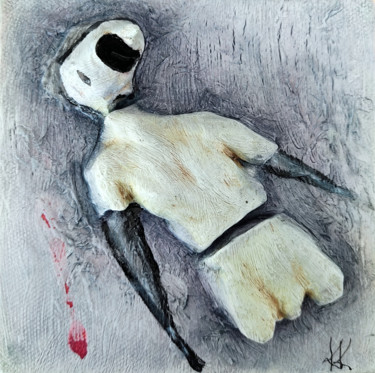"L'homme morcelé" başlıklı Heykel Karine Krynicki tarafından, Orijinal sanat, Petrol