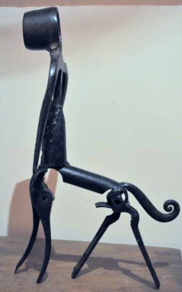 Sculptuur getiteld "Centaure" door Karine Krynicki, Origineel Kunstwerk, Metalen