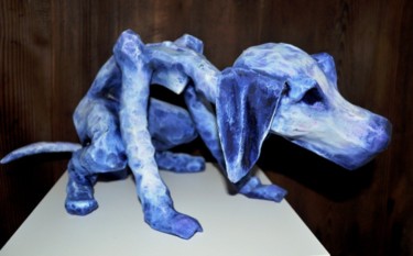 Sculpture intitulée "Oh my dog!" par Karine Krynicki, Œuvre d'art originale, Papier