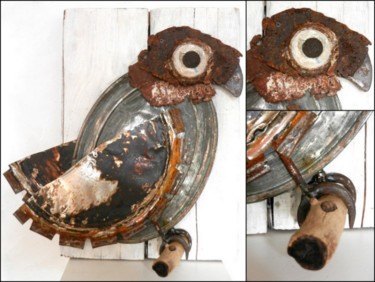 Sculpture titled "Coco" by Karine Krynicki, Original Artwork, Mixed Media