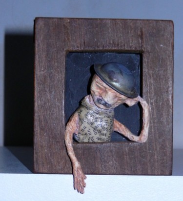 Sculpture intitulée "Portrait miniature" par Karine Krynicki, Œuvre d'art originale, Techniques mixtes