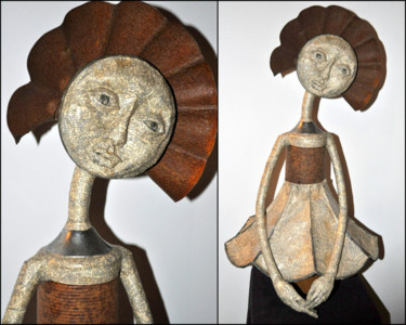 Escultura intitulada "Pasiphaé" por Karine Krynicki, Obras de arte originais, Média Mixtas