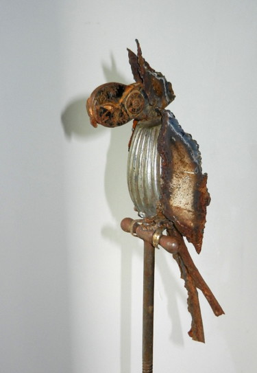 Sculpture titled "Oiseau des îles" by Karine Krynicki, Original Artwork, Metals
