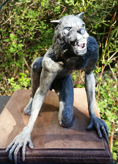 Skulptur mit dem Titel "L'animal" von Karine Krynicki, Original-Kunstwerk, Gemischte Medien