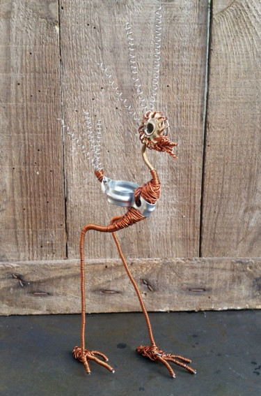 Sculpture titled "Bestiole" by Karine Krynicki, Original Artwork, Metals