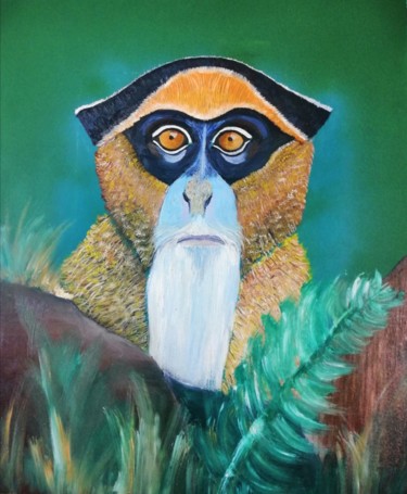 Painting titled "Francky" by Kalhan-Inspiration, Original Artwork, Oil Mounted on Other rigid panel