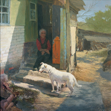 Pintura intitulada "Жили-были." por Iurii Klapoukh, Obras de arte originais, Óleo