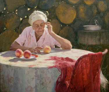 Painting titled "Жажда" by Iurii Klapoukh, Original Artwork, Oil