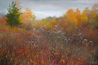 Картина под названием "Осень8." - Юрий Клапоух, Подлинное произведение искусства, Масло