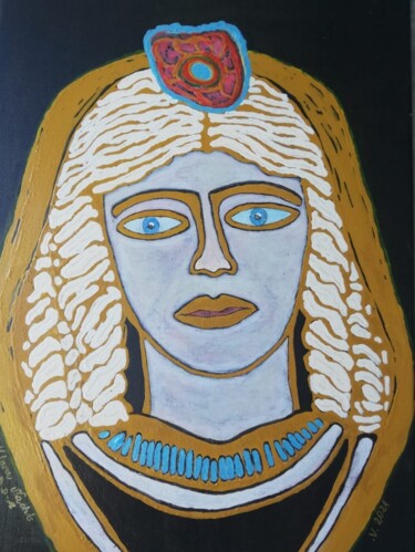 Pintura intitulada "Persefona" por Klara Nacht, Obras de arte originais, Acrílico Montado em Armação em madeira
